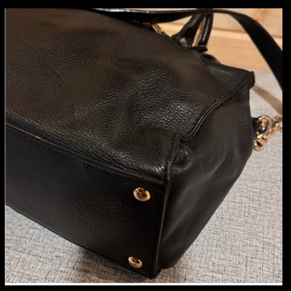 Michael Kors Hamilton East West Black Leather Satchel - Picture 7 of 10